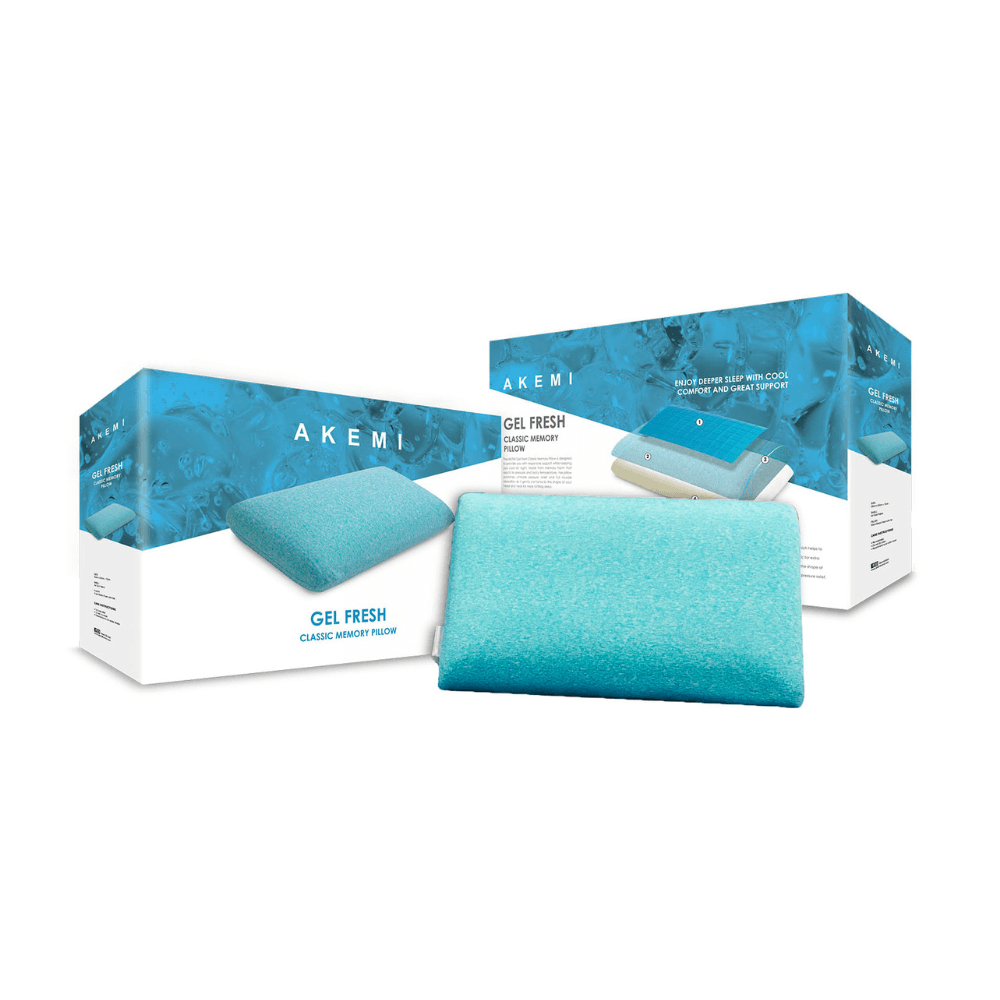 หมอนสุขภาพ เมมโมรี่โฟม AKEMI รุ่น GEL FRESH CLASSIC 9557108162754 55X35 CM + 13 CM สีฟ้า_1